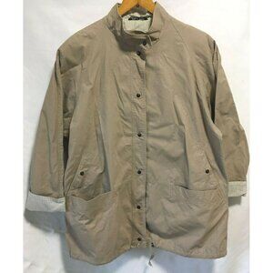 Cyclone Women's Jacket Tan Long Sleeves 100% Cotton Drawstring Romania Size 20